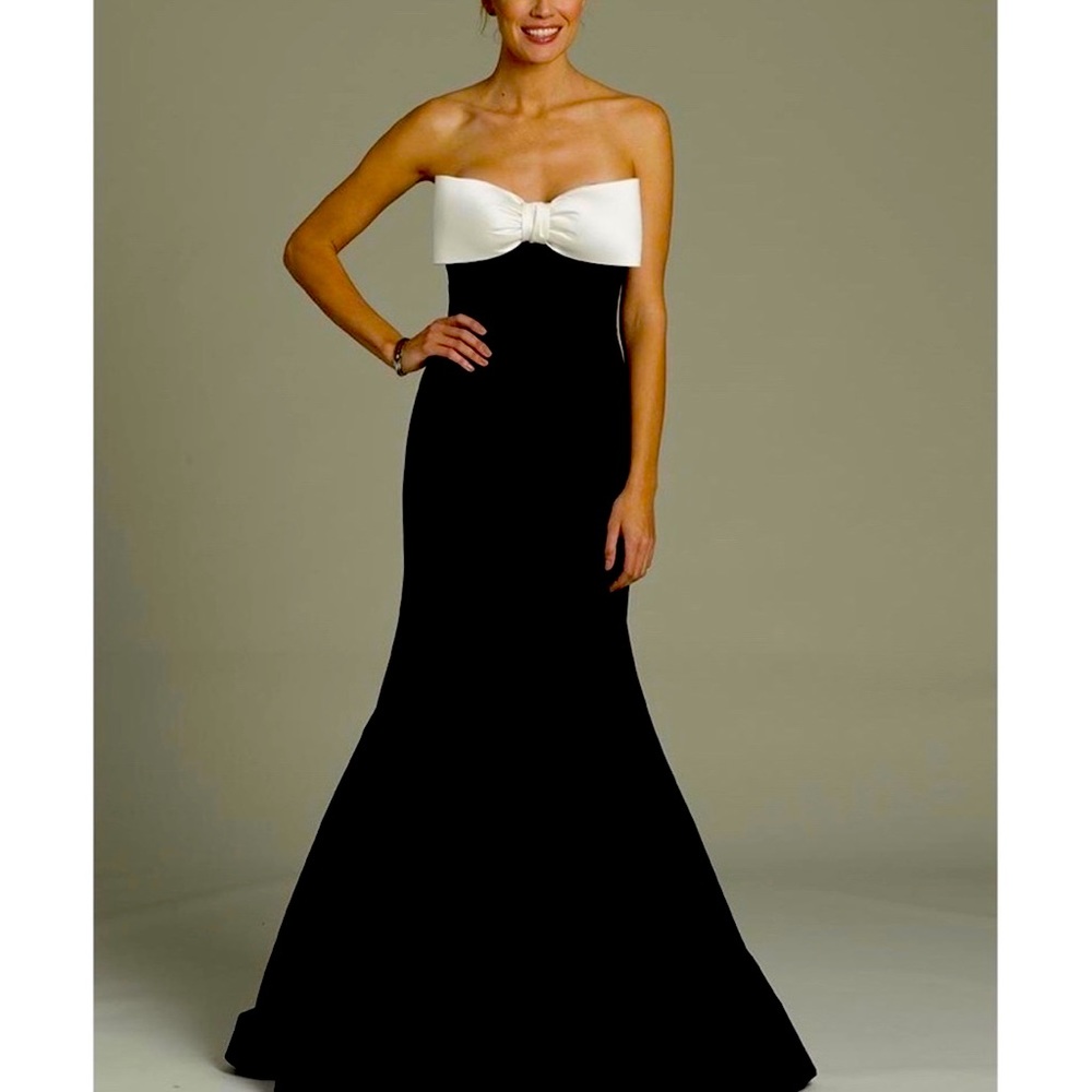 Jovani 78449 black and white evening dress